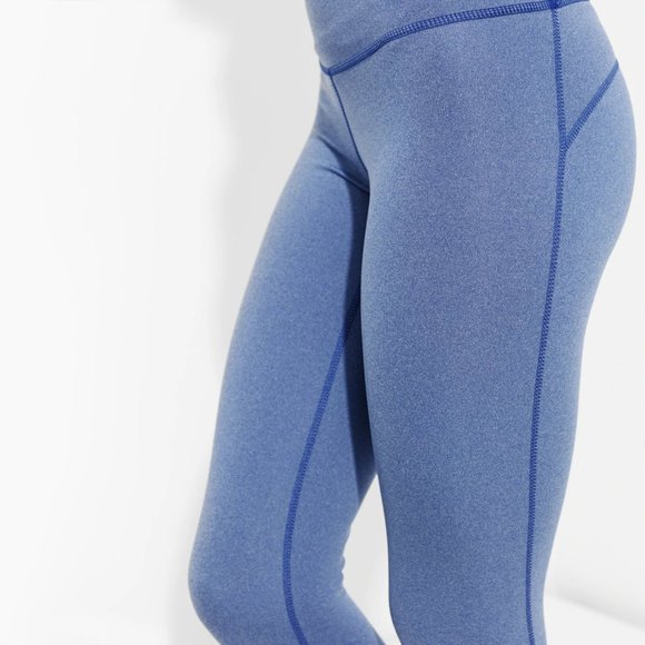 ADIDAS Midrise ⅞ Tights Leggings Plus Size 2X Heather Blue - Picture 2 of 4
